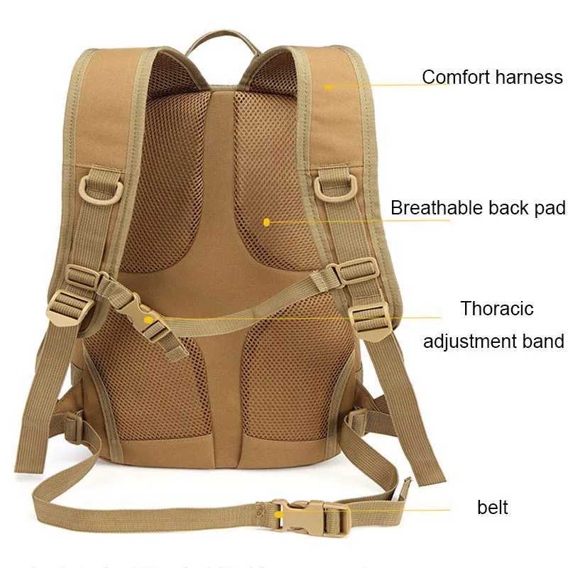 OULYLAN Small Tactical Backpack Camping Hiking Camping Backpack Bag Multifunctional Outdoor Travel Rucksack Hiking BagsC250407