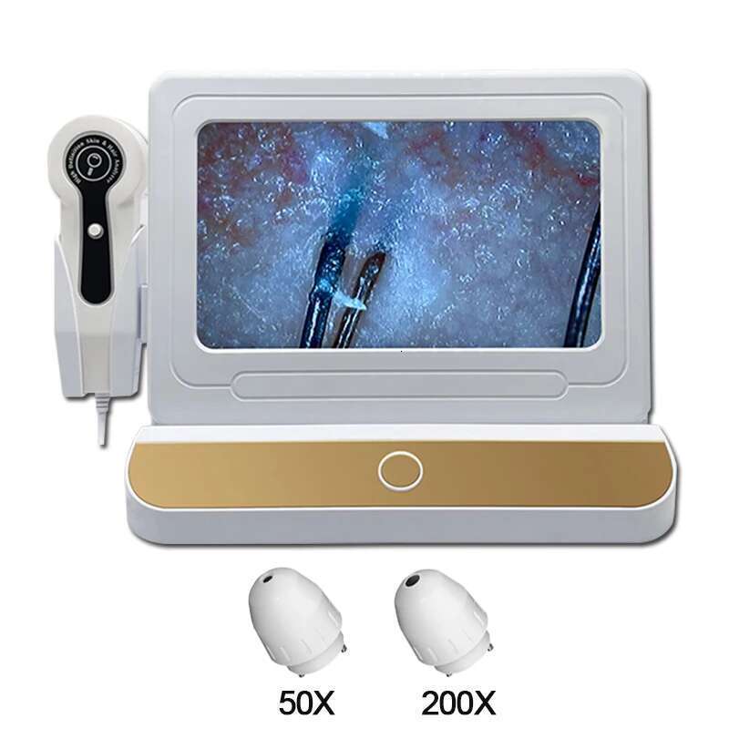 10 Inch LCD Scalp Detector Digital Analyzer Microscope For Hair Follicle Testing And Skin Analysis Magnifier 50/200X