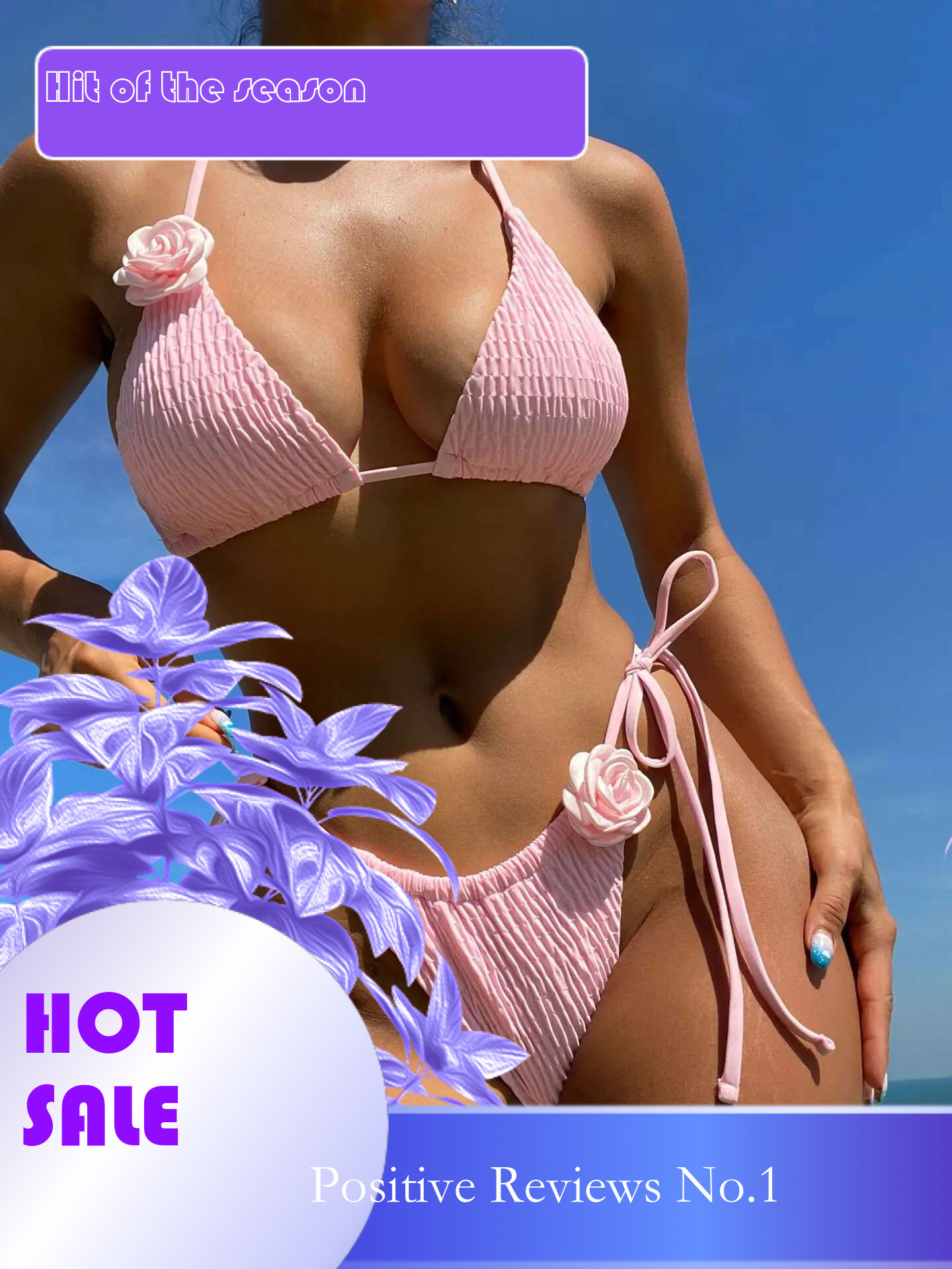 Dongdumaoyi Sexy D Floral Bikinis Sets Women Pink Pleate Push Up Micro Swimsuit Brazilian Cut Out Bathing Suit Thong Swimwear Biquini