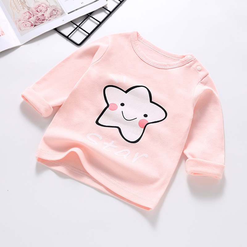 Ddmyshoesvip Baby Long Sleeved Pure Cotton T Shirt And Autumn White Base Shirt Top Thin Spring Baby Clothes