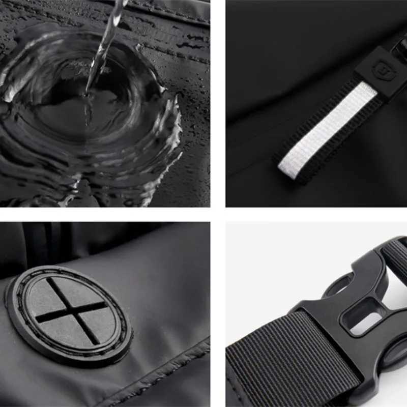 Waterproof mens waist bag Fanny Pack fashionable chest bag outdoor sports cross body bag casual travel mens waist belt bag Z250407