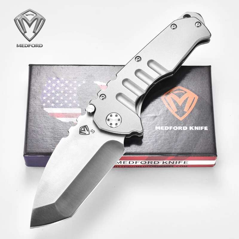 Medford-D2 Steel Heavy Duty Folding Wilderness Camping Hunting Self-Defense Emergency Rescue Tool S Fruit Knife