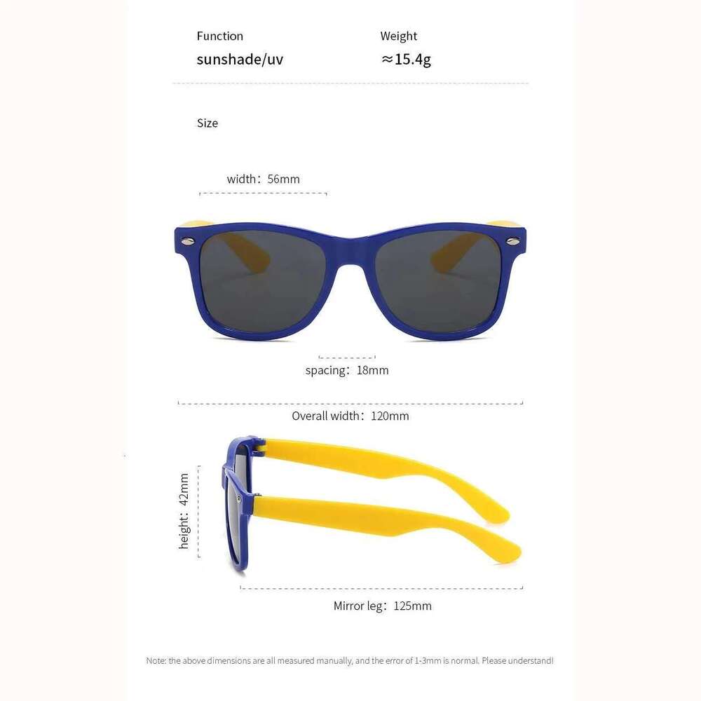 Children's Square Frame Sun Protection Sunglasses, Simple and Versatile, Fashion Trend, New Document, Summer