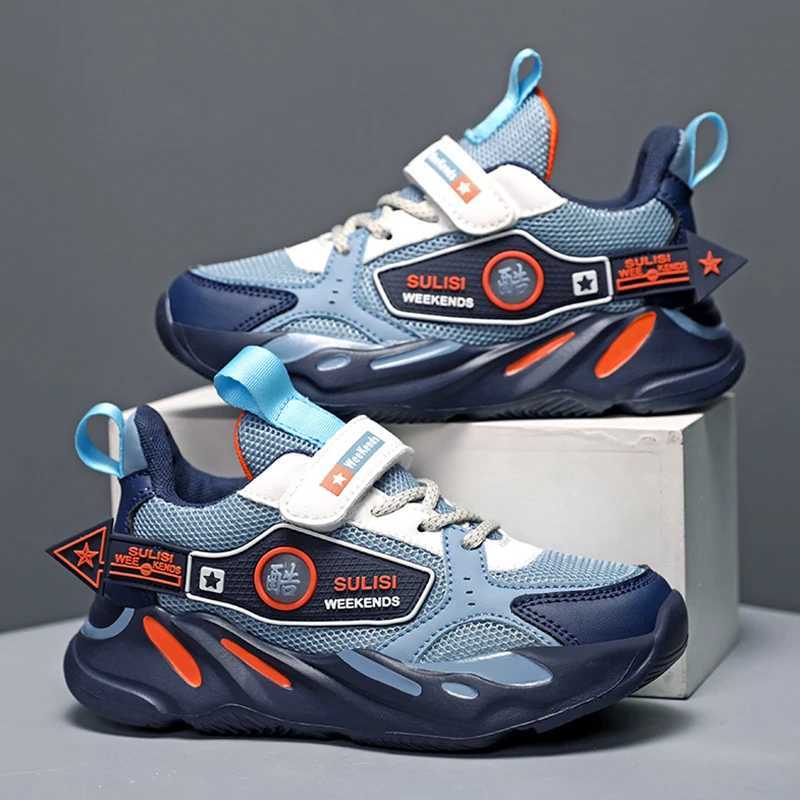 Summer childrens sports shoes boys sports shoes outdoor mesh comfortable and breathable childrens casual shoes boys running tennis shoes W250407