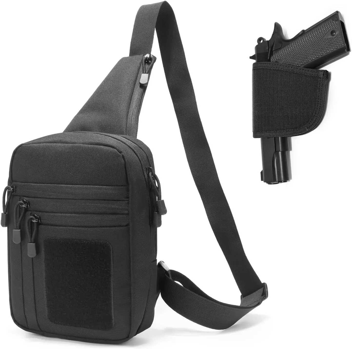 Outdoor Hunting Tactical Shoulder Bag Concealed Carrying Pistol Stand Multi functional Waterproof Cross body Chest Bag Gun Sling Bag Z250407