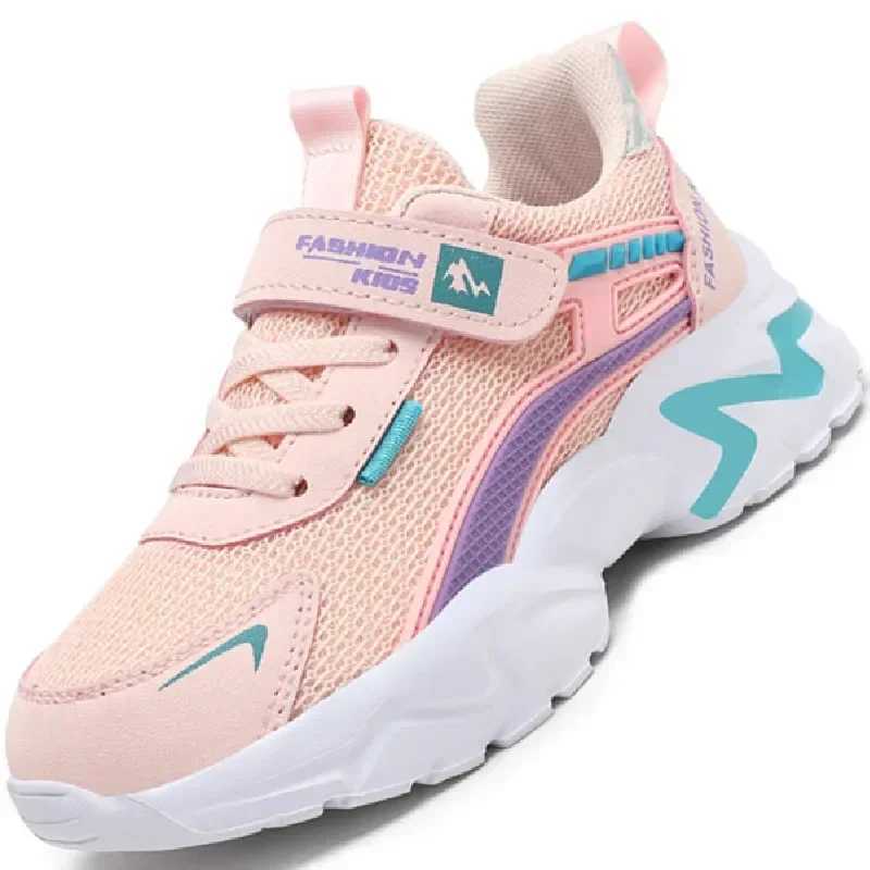 Autumn and winter childrens sports shoes girls sports childrens leisure casual warm and fashionable easy to match with scratch running shoes W250407
