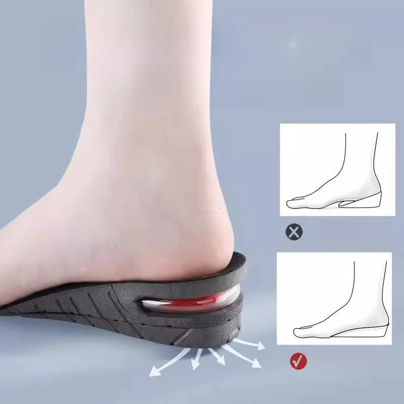 Elevated Insole Summer Mens and Womens One Pair Invisible Inner Elevated Air Cushion Half Cushion for COSPLAY 250408