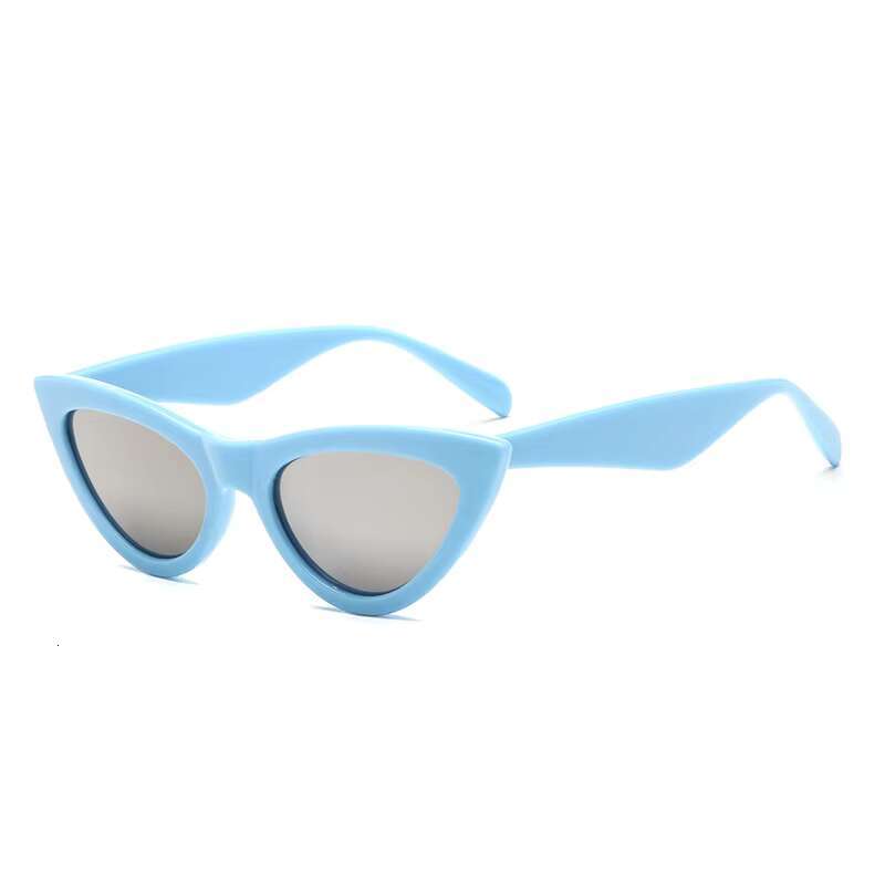 Hot Selg Women Uv400 Small Frame Triangle Cat Eye Retro Sunglasses