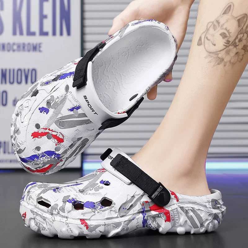 New Arrival Plus Size 47 Summer Mens Sandals Outdoor Garden Sandals Cave Shoes Mens Casual Shoes Water Shoes Comfortable Home Soft Skating Shoes T2504