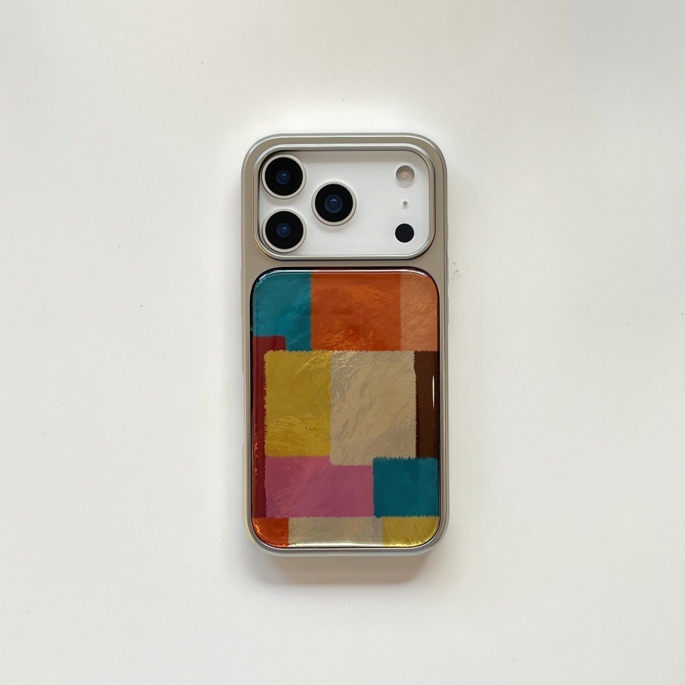 Spliced Epoxy Electroplated Phone Case Compatible with iPhone 17/16 Personalized Protective Cover iPhone 15/14 Pro