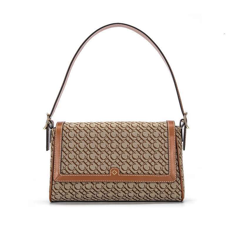 Vintage Classic Style Elegant Handbag Fashionable, Simple, Exquisite, Versatile Letter Printed Women's Shoulder Bag