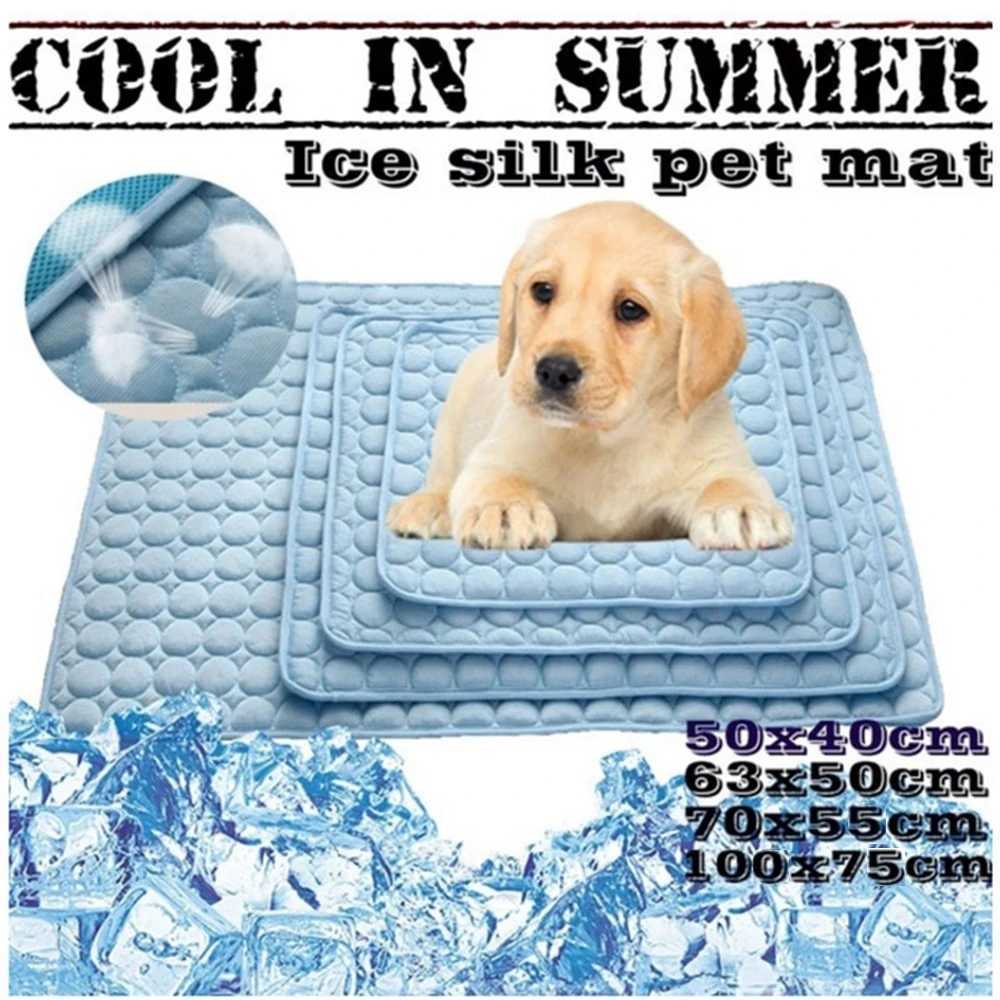 Pet cooling pad dog cat sleep pad cool ice silk moisture-proof pad summer small animal cooling bed Y250407