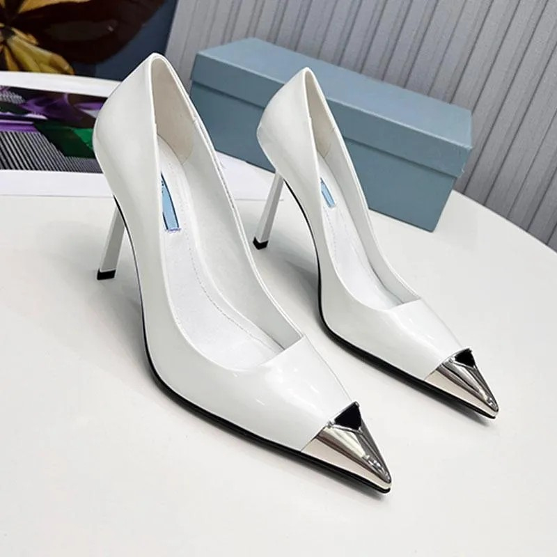 designer high heels women Dress Shoes 7cm kitten heels patent leather triple black gold nuede red silver womens lady sandals Loafer Party Wedding Office pumps