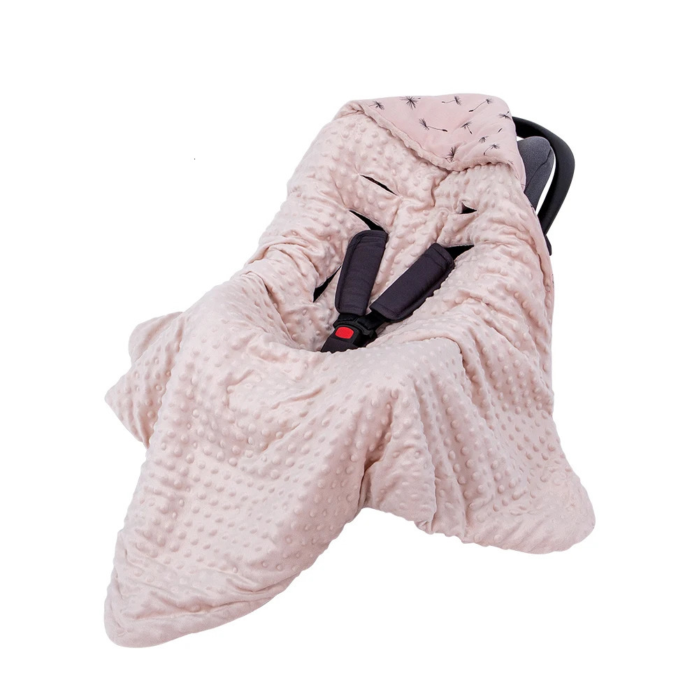 born Baby Blanket With Hooded Windproof Go Outside Warm Portable Swaddle Wrap In Basket Baby Car Safety Seats For 0-3 Months 250408