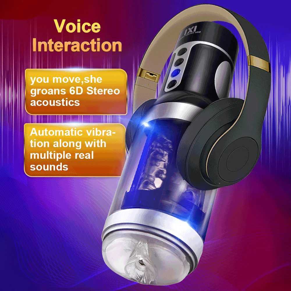 Automatic male masturbator telescopic rotating vaginal masturbation device sex toy for adult products piston masturbatorXJ250408