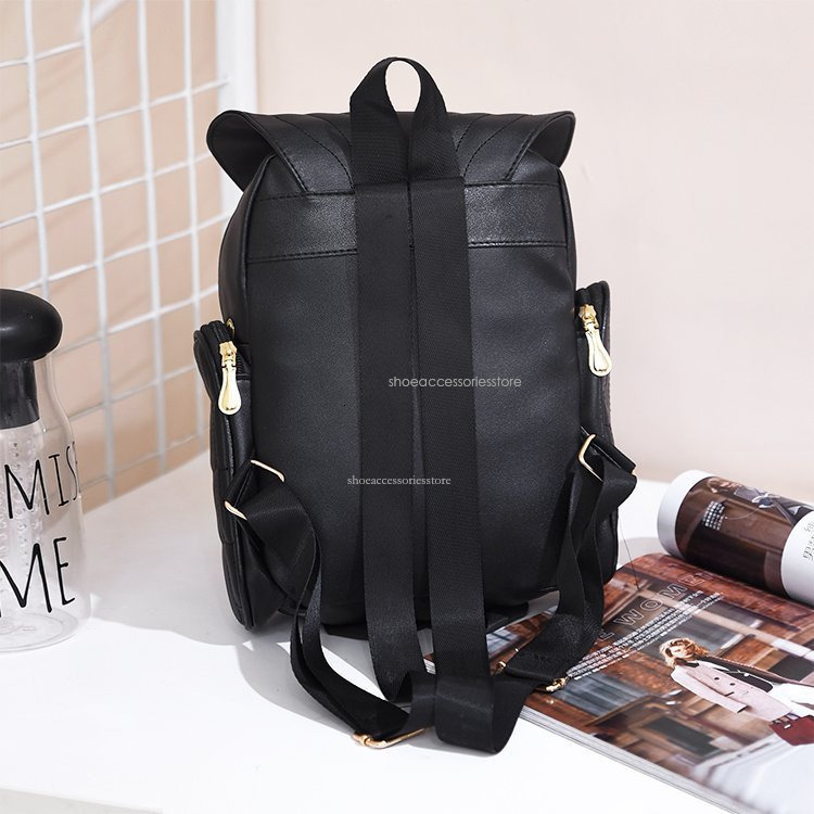 Designer 2025 New Women's PU Personalized Owl Shaped Korean Fashion Travel Bag Female Student Backpack
