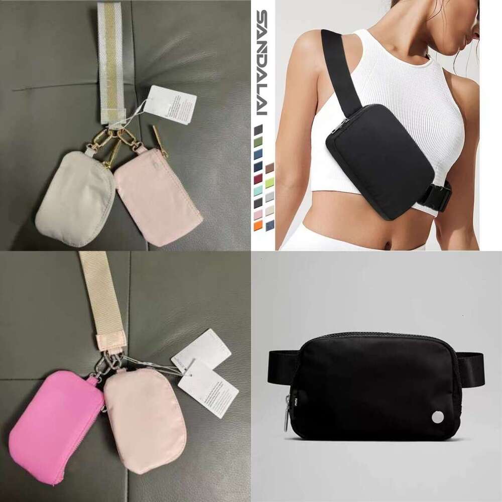 Yoga clutch keychain yoga gym mini Designer purse with detachable zipper luluness lemonlies keychain wrist guard wallet portable pocket luluness lemonlies bag