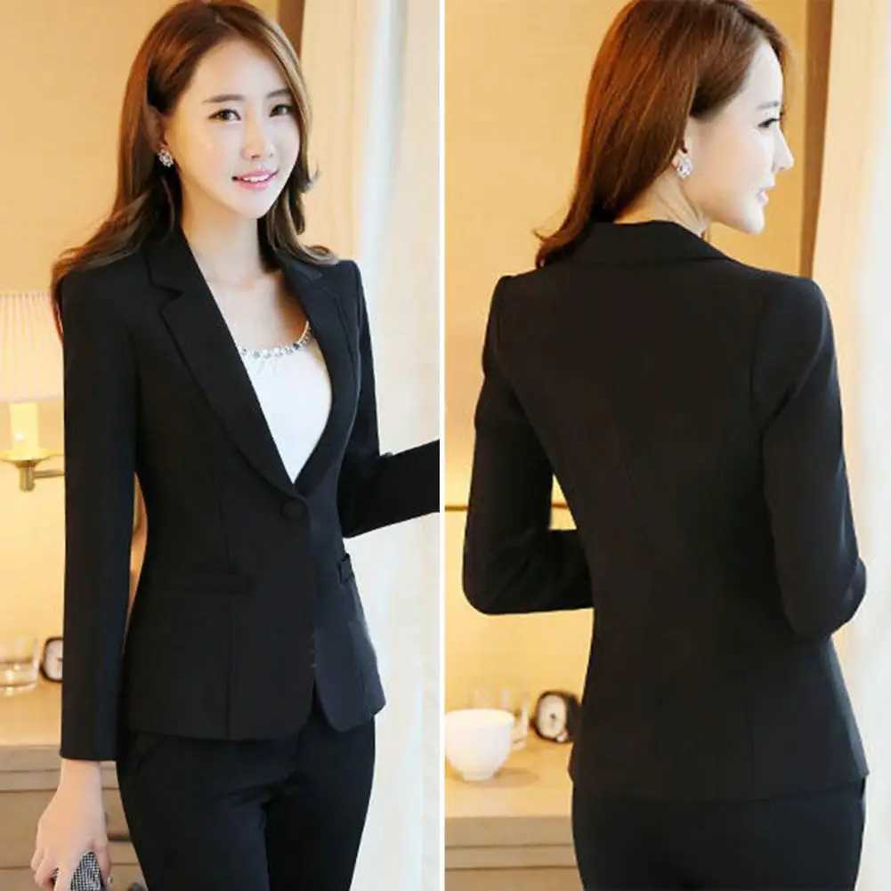 Womens Korean casual short button jacket womens high-quality womens jacket spring and autumn womens workwear jacket M250408