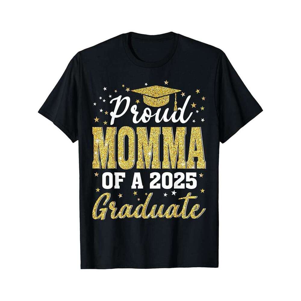 Designer T shirt Proud Momma of a class of 2025 graduate senior graduation - 220g Tshits