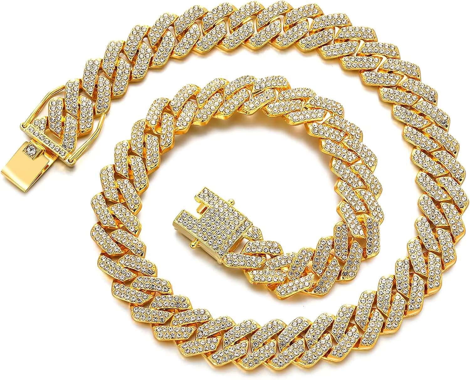 Gold plated rope loose Cuban necklace k Cardenas Gubaoro 14k Para men's gold chain