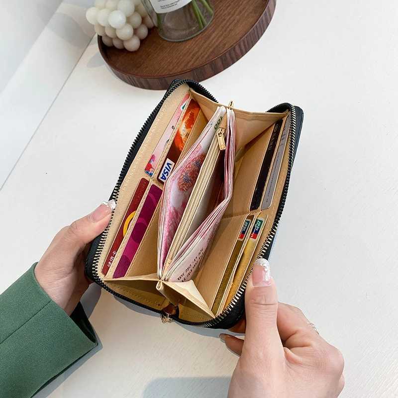 Women Long Wallet Pu Leather Card Holder Large Capacity Hasp Zipper Coin Purse Multi Card Organizer Cell Phone Wristlet Handbag H2511071
