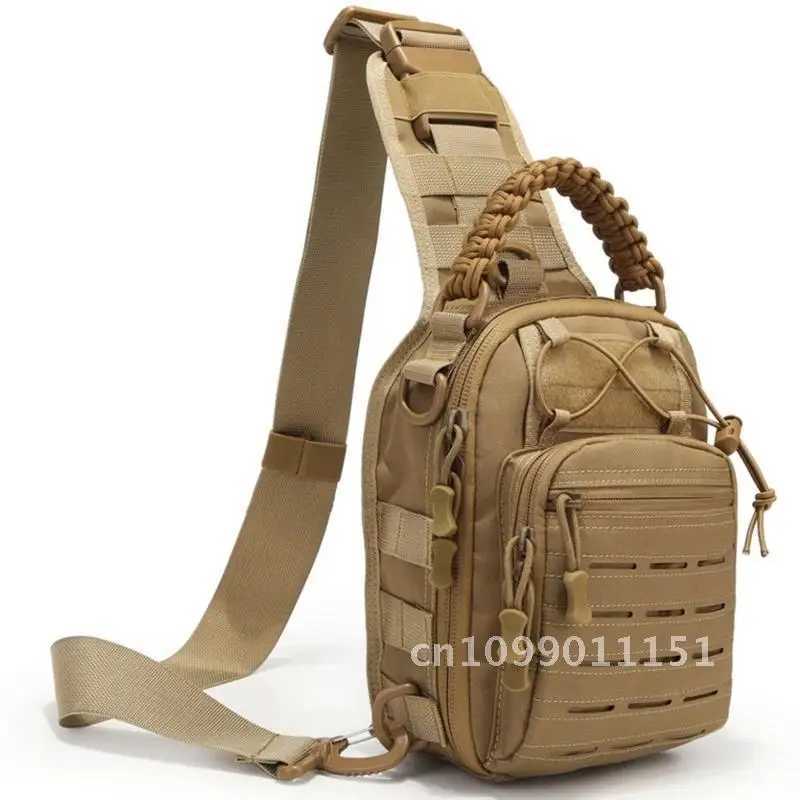 Tactical Shoulder Daypack Hunting Bag 1000D Outdoor Military Pack Sling Hiking Bag Cycling Crossbody Backpack CompactC250407