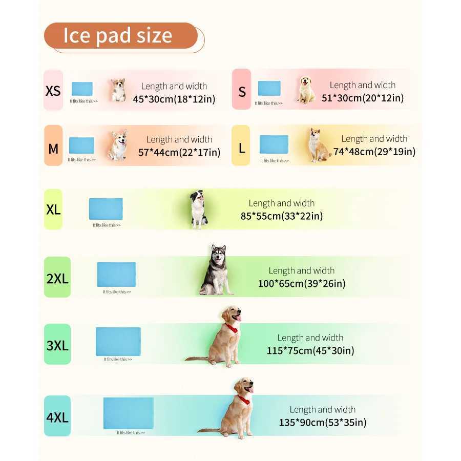 Dog cooling pad dog and cat pet cooling pad summer ice silk dog cooling pad and washable urine pad Y250407