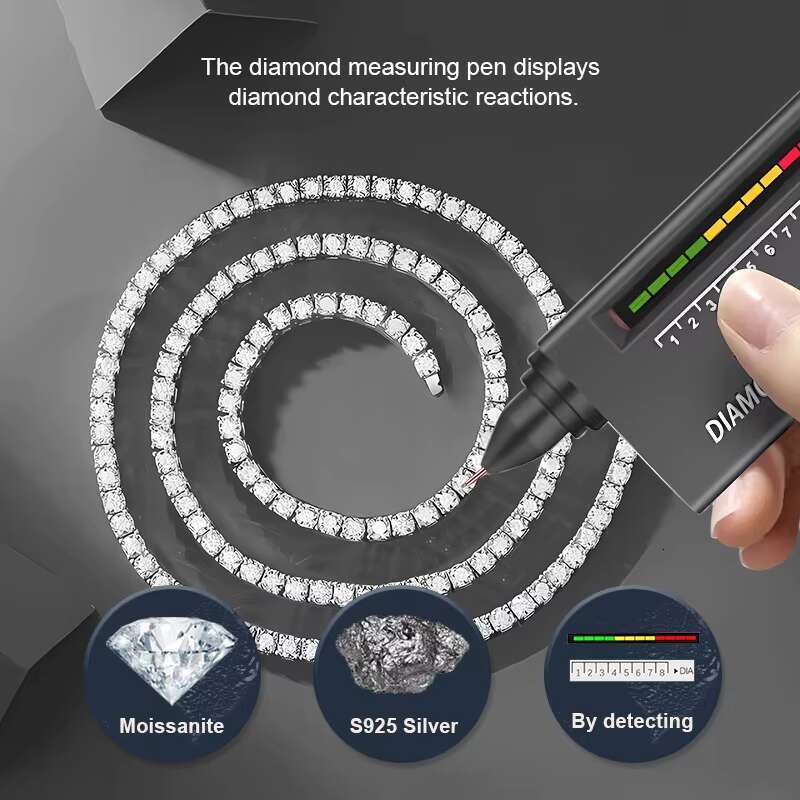 Zanlong 12759 3mm/4mm/5mm/6.5mm 18inch 20 Inch 22inch 24 Inch Available Full Moissanite Diamond Tennis Chain Bracelets Necklace