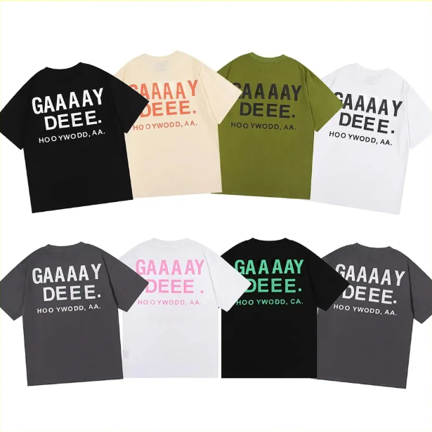 Gallreys Man T Shirt Tees Polos Mens Women Designer T shirt cottons Tops Man Casual Shirt Luxurys High quality cotton t-shirt hip hop style
