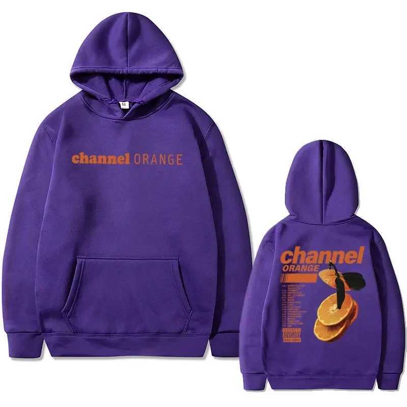 Rap singer Frank Orange Graphic Hoodie Ocean oversized sweatshirt blonde hip-hop retro mens fashion streetwear W250408