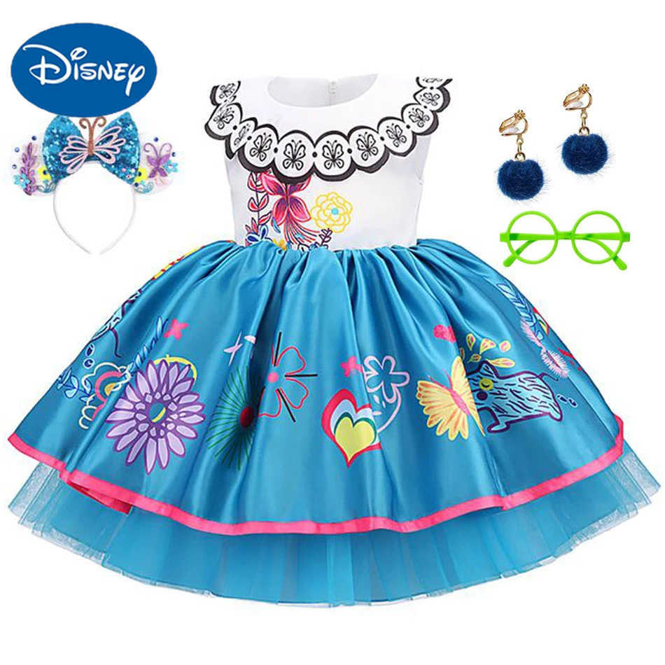 Disney Encanto Mirabel Charm Dress Carnival Halloween Childrens Princess Dress Birthday Party Madrid Gal Costume Childrens Ball Dress X250408