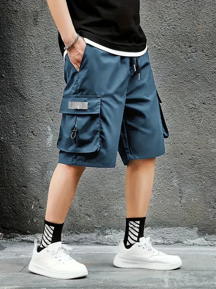 Mens cargo shorts outdoor travel casual sports large pockets durable and comfortable fabrics thin shorts 250402