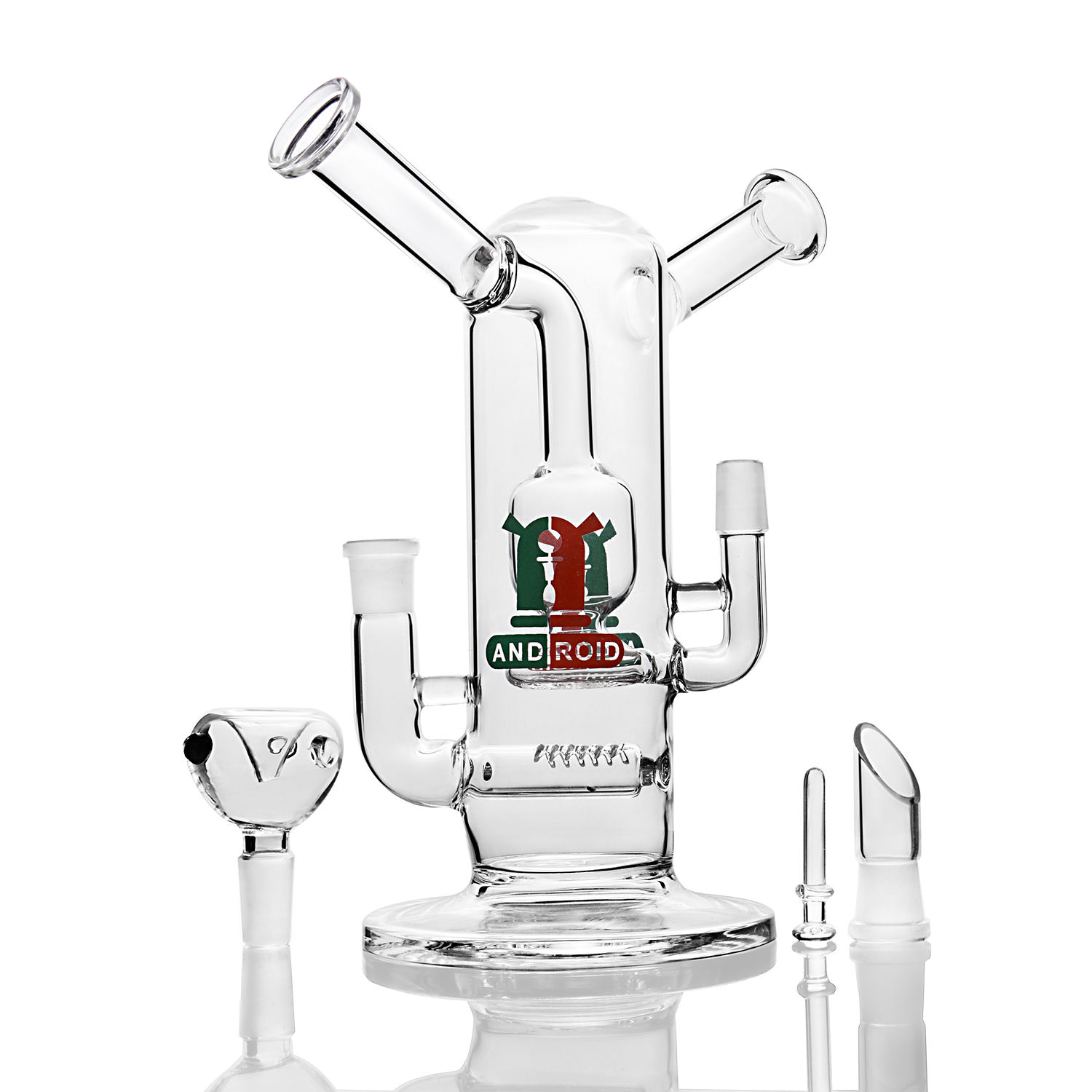 Big Glass Water Pipes Bubbler Recycler Hookahs Bong Percolator Water Bongs Bubbler Thick Glass Smoking Pipe with 14mm Joint