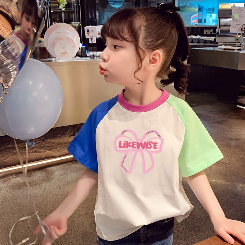 Ddmyshoesvip Pure Cotton Short Sleeved T Shirt Girls Summer New Style Loose Cartoon Children S Western Style Top T Shirt
