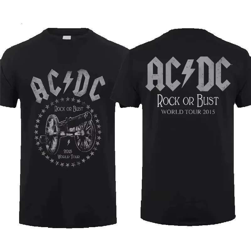 2025 Summer Special Offer Women's Cotton Belt Legendary AC Power Up DC Black Men's Short Sleeve Cool Hip Hop Street Clothing T-shirt
