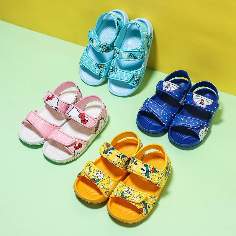 Summer Kid Shoes Boy Sandals Outdoor Casual Sandals Parent-child Baby Play Flat Bottom Breathable Child Sports Beach Sandals 250408