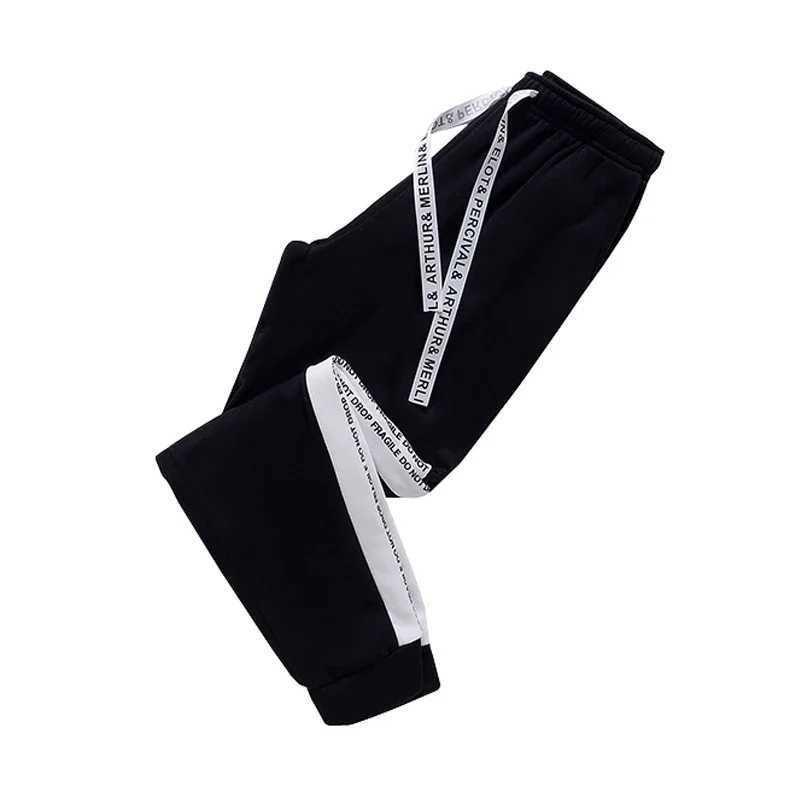 Mens hooded sportswear casual sports top autumn black and white simple zipper jogging pants street sportswear clothing W250408