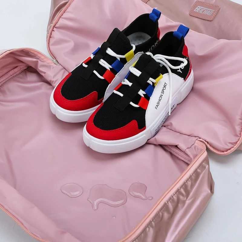 2024 Pink Sports Bag Womens Fitness Gym Handbag Waterproof Yoga Weekend Bag Light Travel Swimming Luggage Blosa Shoe CompanyXJ250408