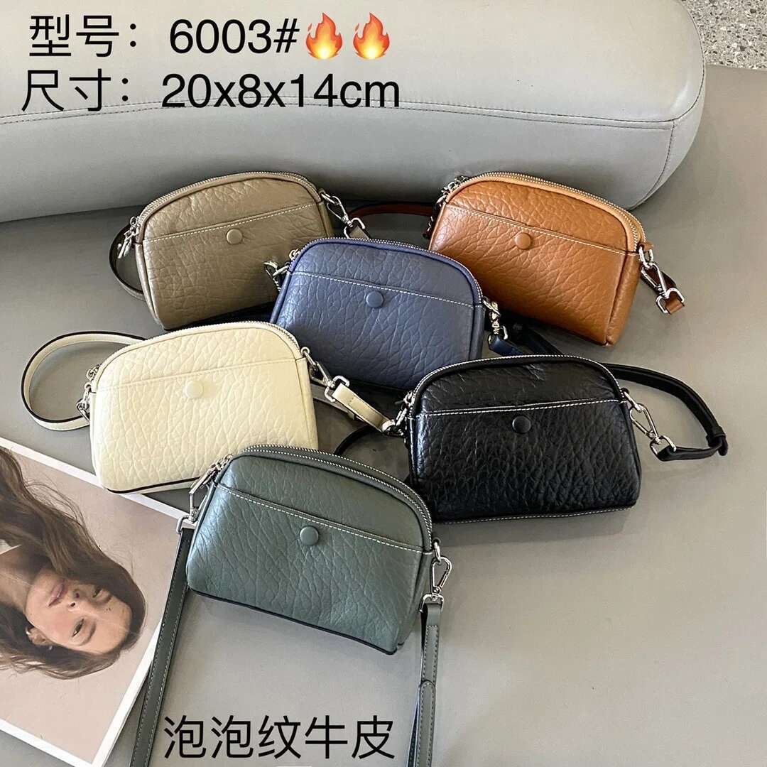 High Quality Genuine Leather Stone Pattern Versatile Women's Phone Bag Small Shoulder Handbag Ladies Minimalist Messenger Purse