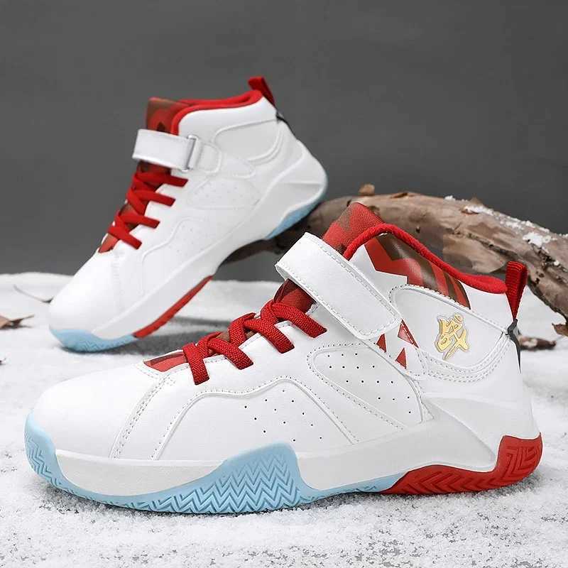 Childrens basketball shoes childrens sports shoes elastic breathable shoes boys casual sports shoes wear-resistant and anti slip sports shoes W250407