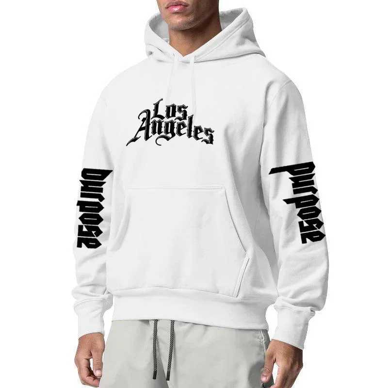 Los Angeles Art Letter Design Hoodie Mens Street Hip Hop Sportswear SPRing Autumn Oversized Long Sleeve Street Clothing W250408