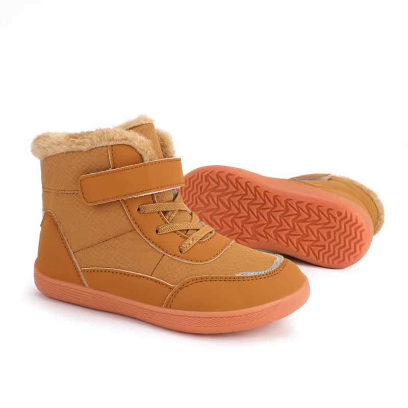 Kids Wide Toe Barefoot Snow BootsGirls Winter Minimst SneakersGirls Boys Warm Boot Toddler Little Big Kids W250407