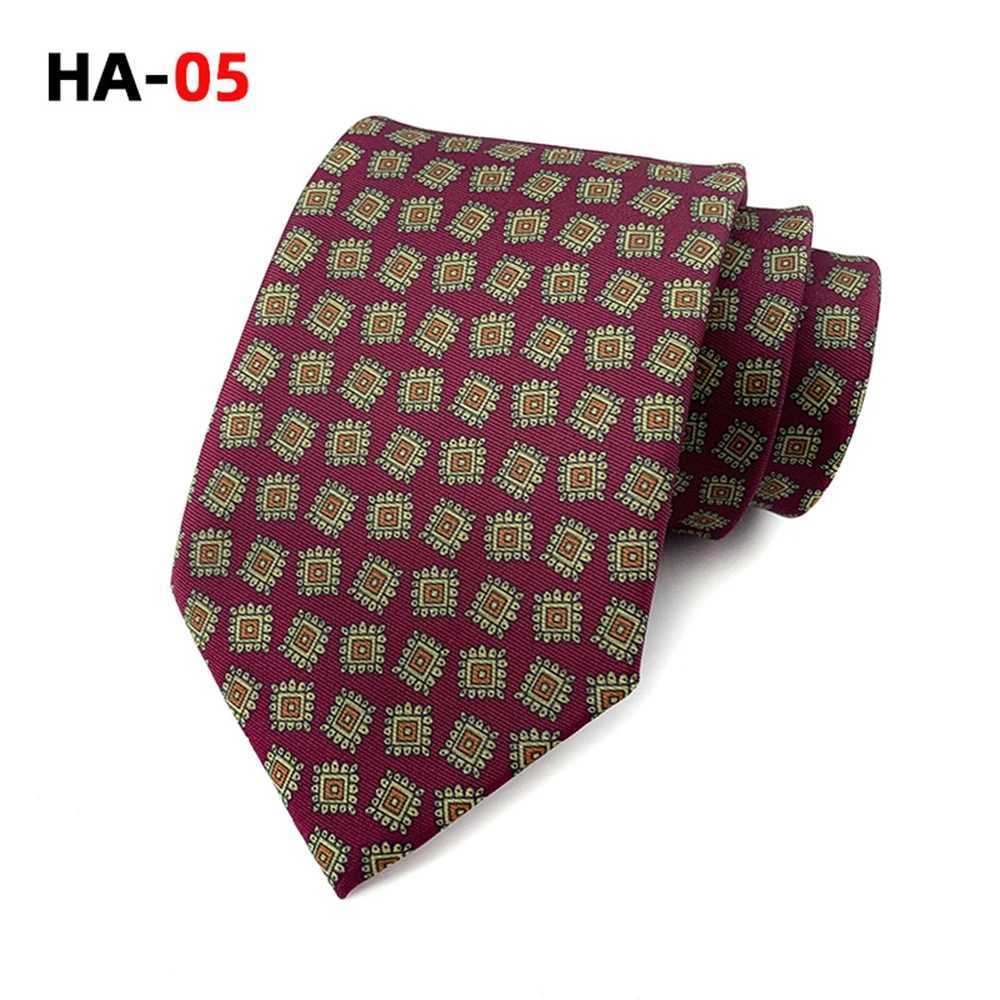 Men Tie 8cm Silk Tie For Man Luxury Vintage Design Print Necktie Cravat For Shirt Suit Wedding Party Stripe Cravats Silk Feeling X250407
