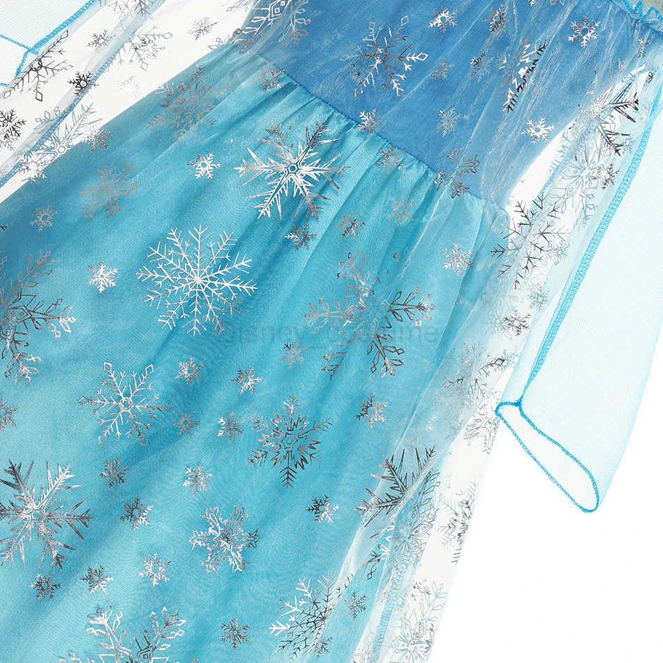 Disney Girls Snow Queen Kids Costumes Girls Carnival Party Prom Gown Elsa Robe-Playing Children Clothing Princess Dress Birthday Dress X250408
