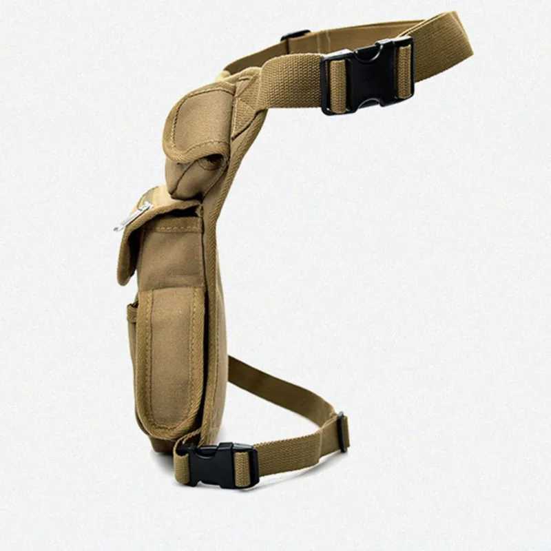 Mens canvas camisoles waist bags leg bags mens bicycles and motorcycles money belts Fanny bags high-quality work Z250407
