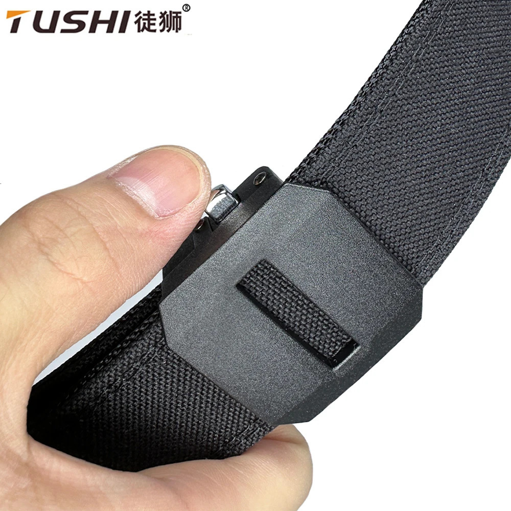 TUSHI Thickened Hard Tactical Belt For Men Gun Belt Duty Military Belt Outdoor Casual Sturdy Girdle IPSC Accessories 250403