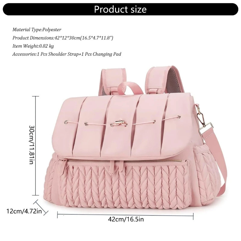 Stylish Diaper Bag Organiser Case with Adjustable Strap for Day and Night Use Comes with borns Changing Pad 250407