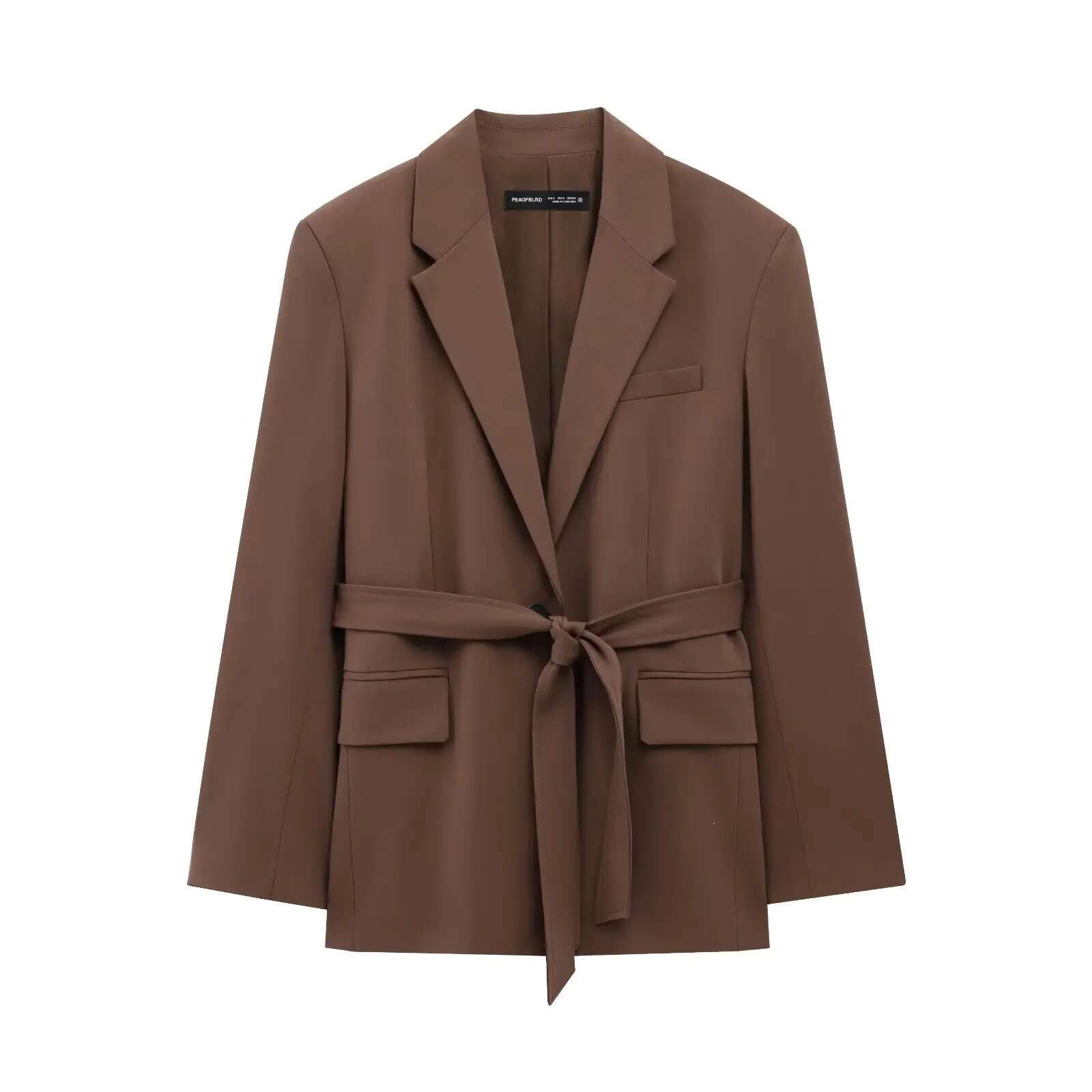 TRAFSHE New In Matching Two Piece Set Blazer With Belt Suit Office Women Outfit Elegant Women's Trousers Sets 1255791