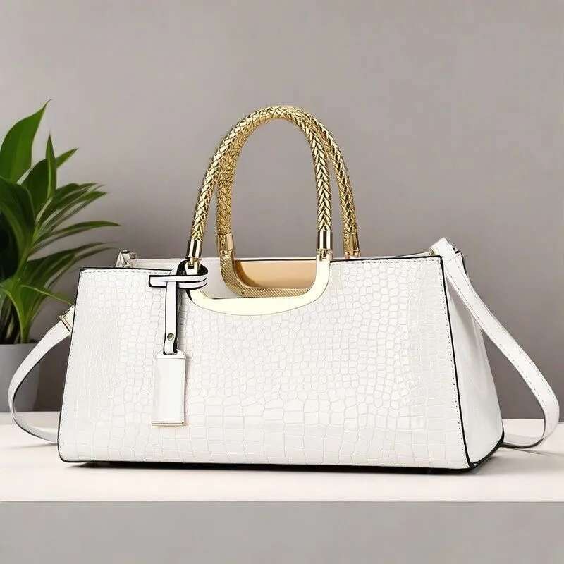 New Fashion Alligator Women Handbags European Design Patent Leather Shoulder Bags Female Girl Brand Crossbody Bag