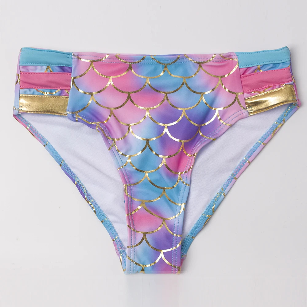 38yearold fish scale childrens bikini set shell embroidery Falbala swimsuit gradient Biquini baby 250408Z